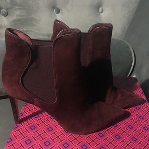 Tory Burch Burgundy Booties